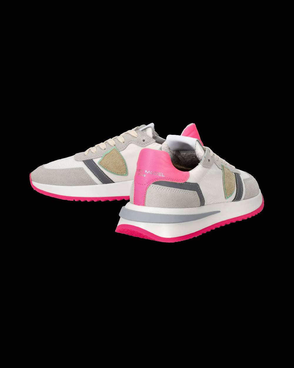 Philippe Model Sneakers Tropez 2.1 da Donna Bianche e Fucsia in Tessuto Tecnico I Più Venduti