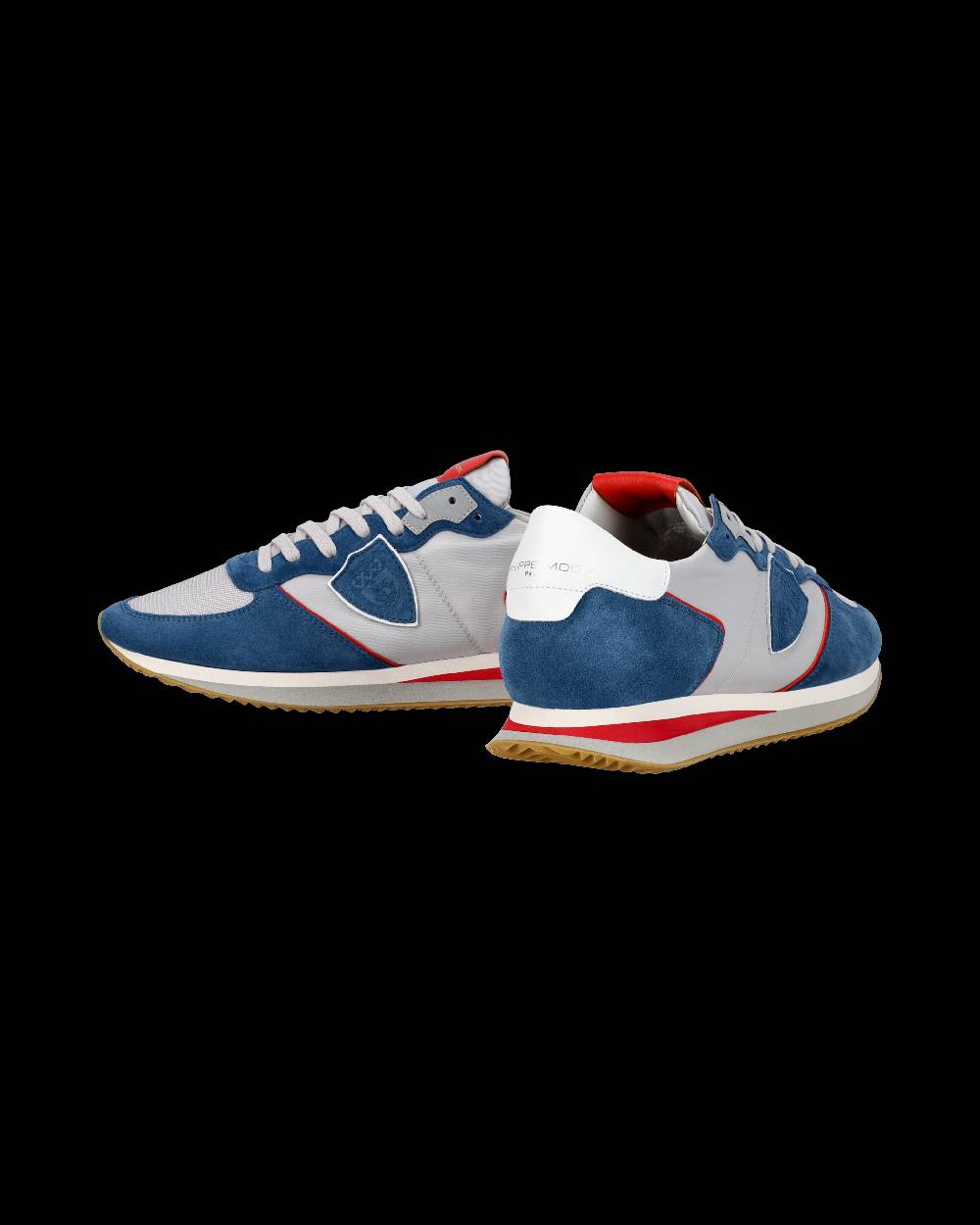 Philippe Model Sneaker casual Trpx da uomo in nylon e pelle - Denim e grigio Nuova