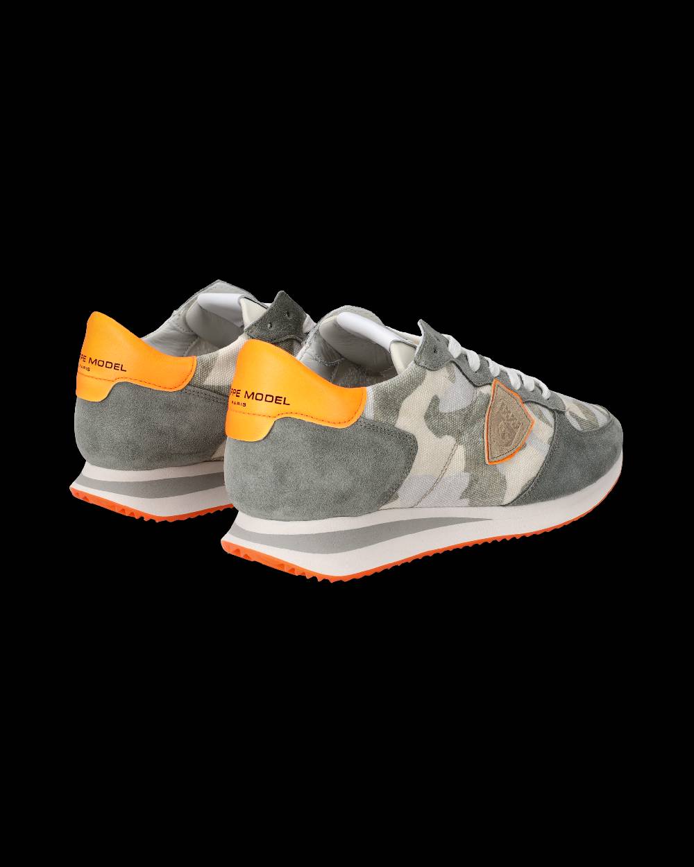 Philippe Model Sneakers Trpx da Uomo Verdi e Arancioni in Tessuto Tecnico Nuovo