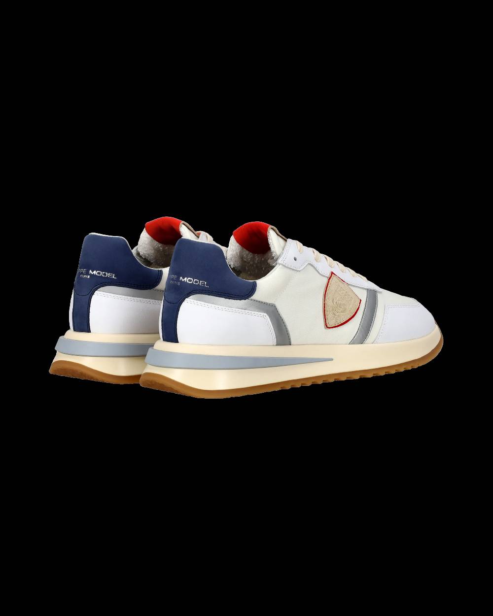 Philippe Model Sneaker casual Tropez 2.1 da uomo in nylon e pelle - Bianco, blu e rosso Qualità