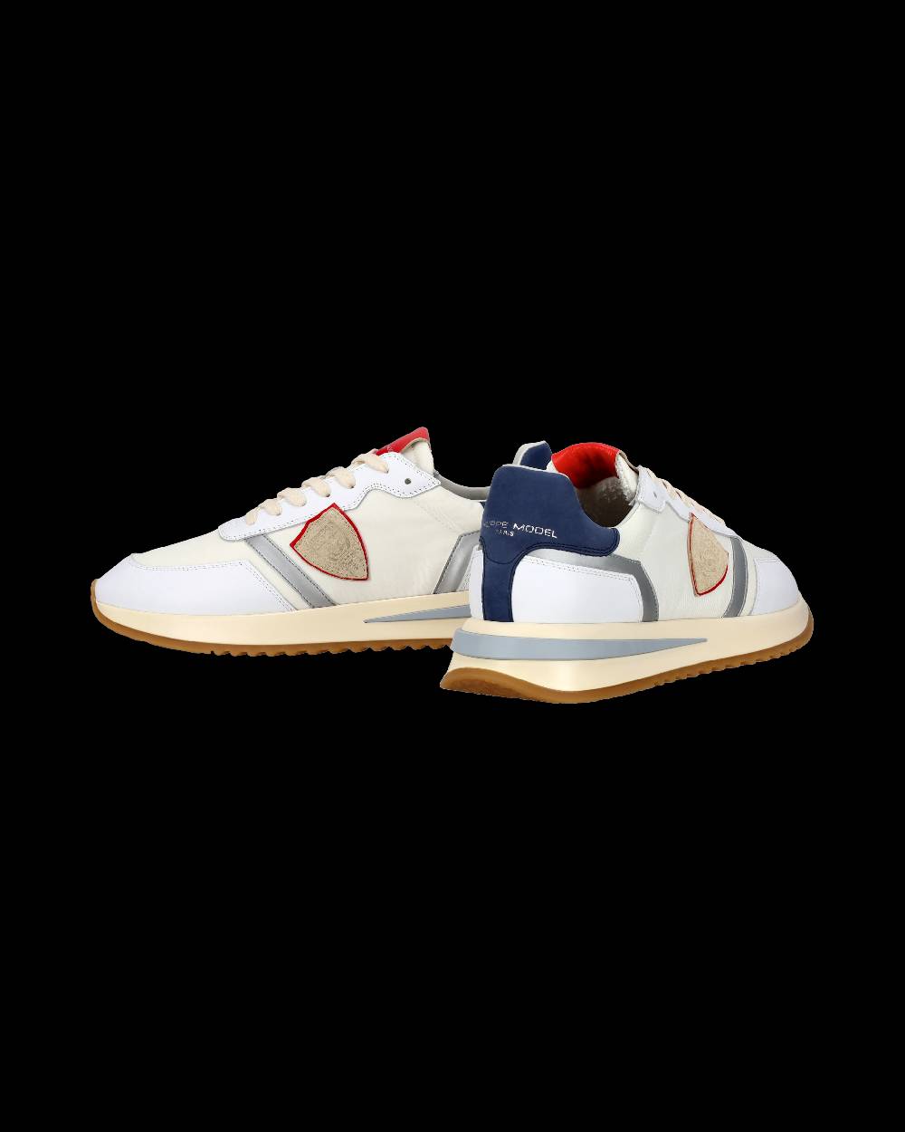 Philippe Model Sneaker casual Tropez 2.1 da uomo in nylon e pelle - Bianco, blu e rosso Qualità