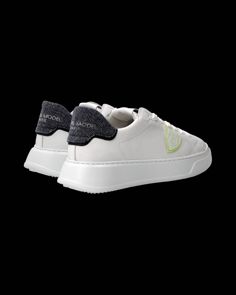 Philippe Model Sneaker Temple Uomo, Bianco e Blu Consegna Veloce