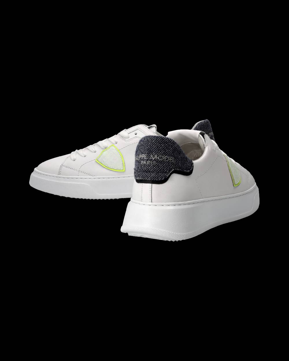 Philippe Model Sneaker Temple Uomo, Bianco e Blu Consegna Veloce