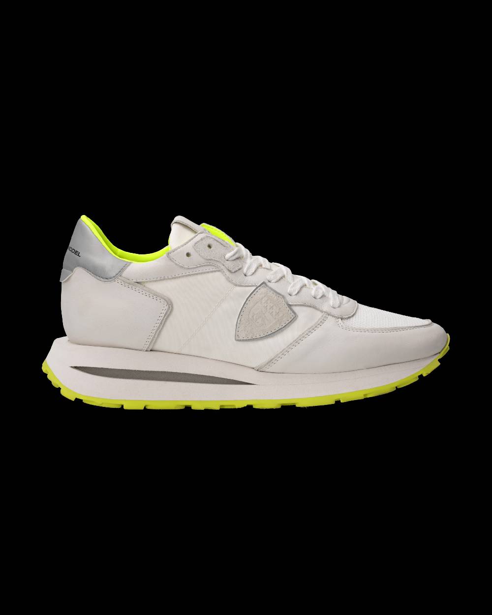 Philippe Model Sneaker Tropez Haute Uomo, Bianco e Giallo Fluo Prezzo Ridotto