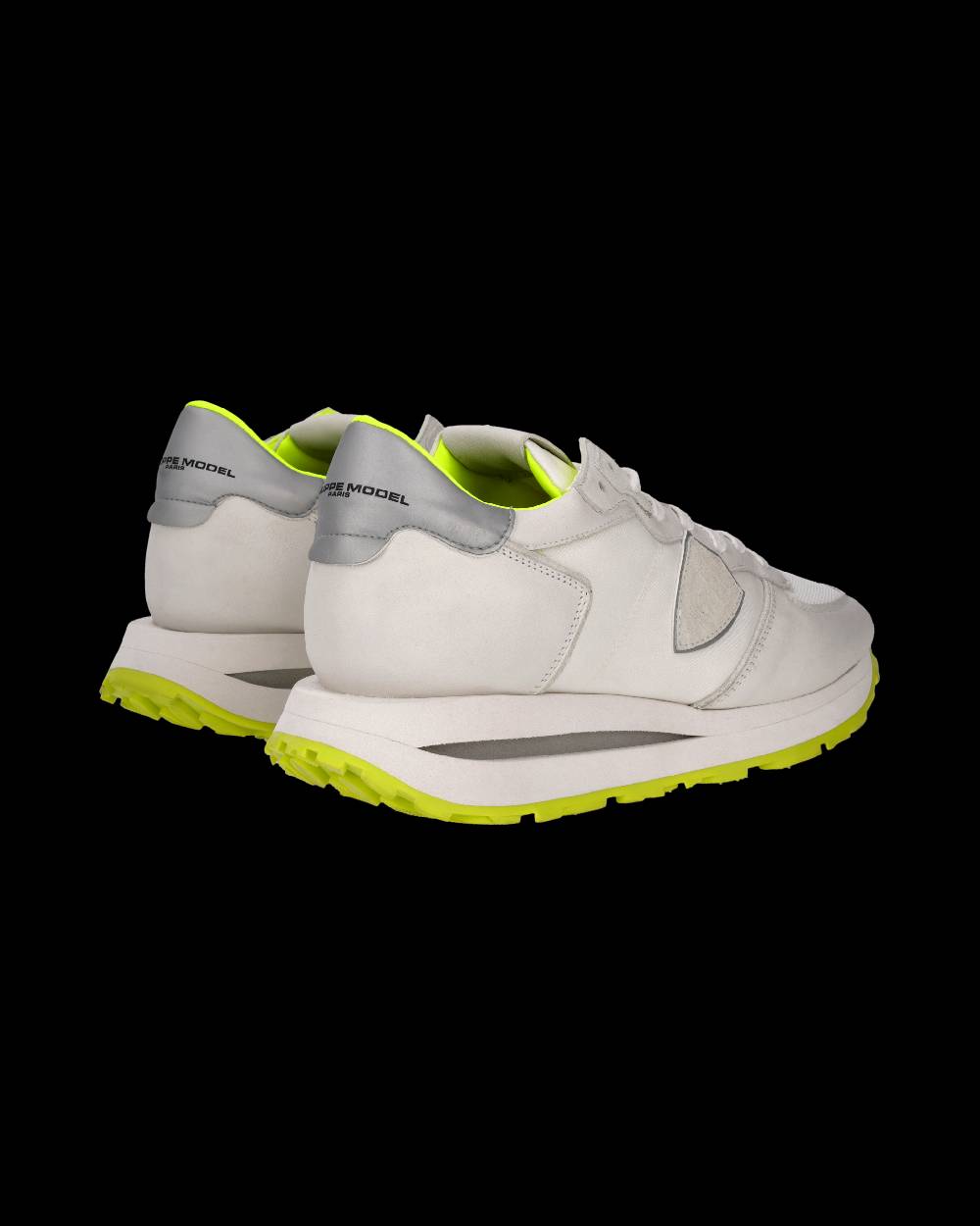 Philippe Model Sneaker Tropez Haute Uomo, Bianco e Giallo Fluo Prezzo Ridotto