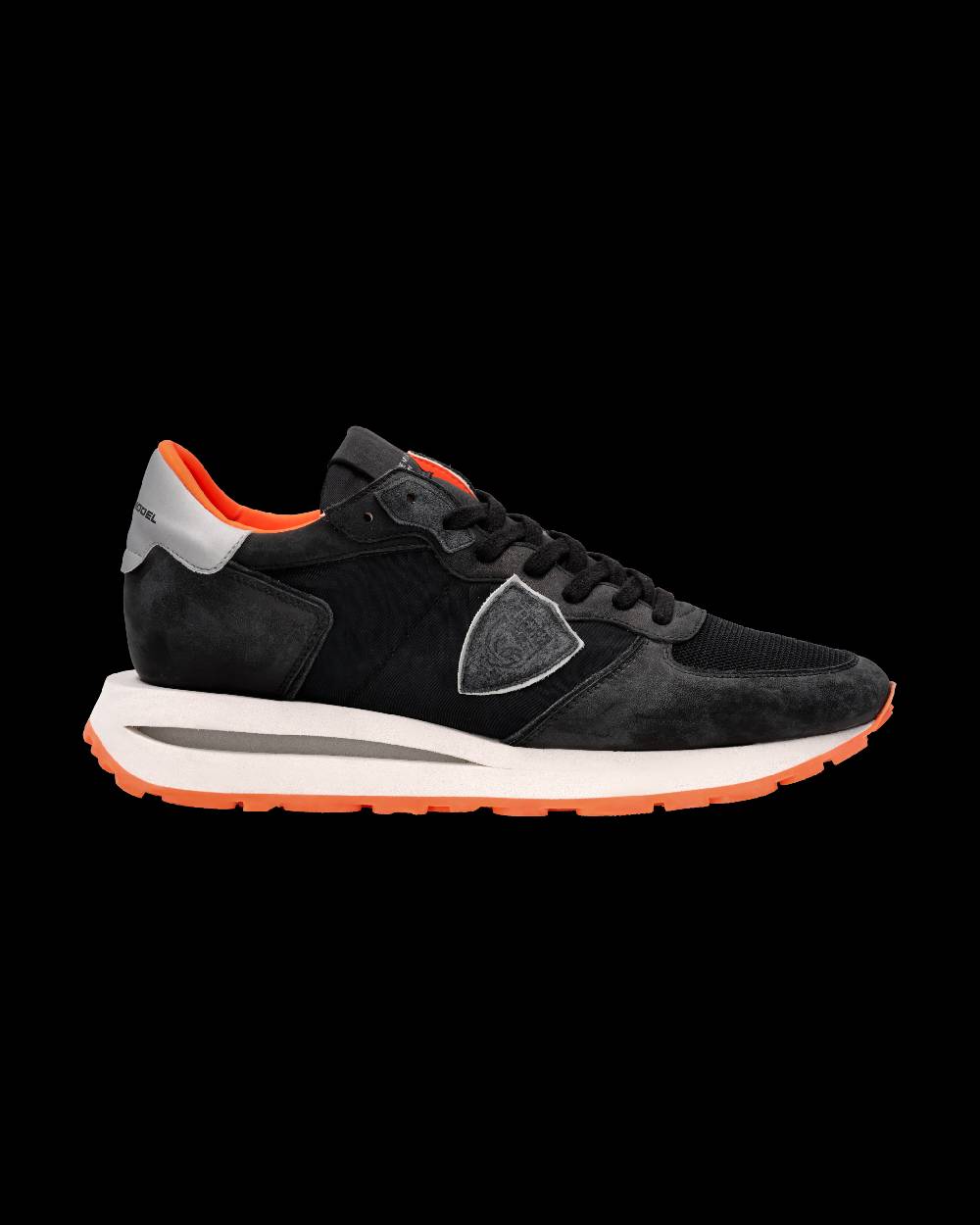 Philippe Model Sneaker Tropez Haute Uomo, Nero e Arancio Sottocosto
