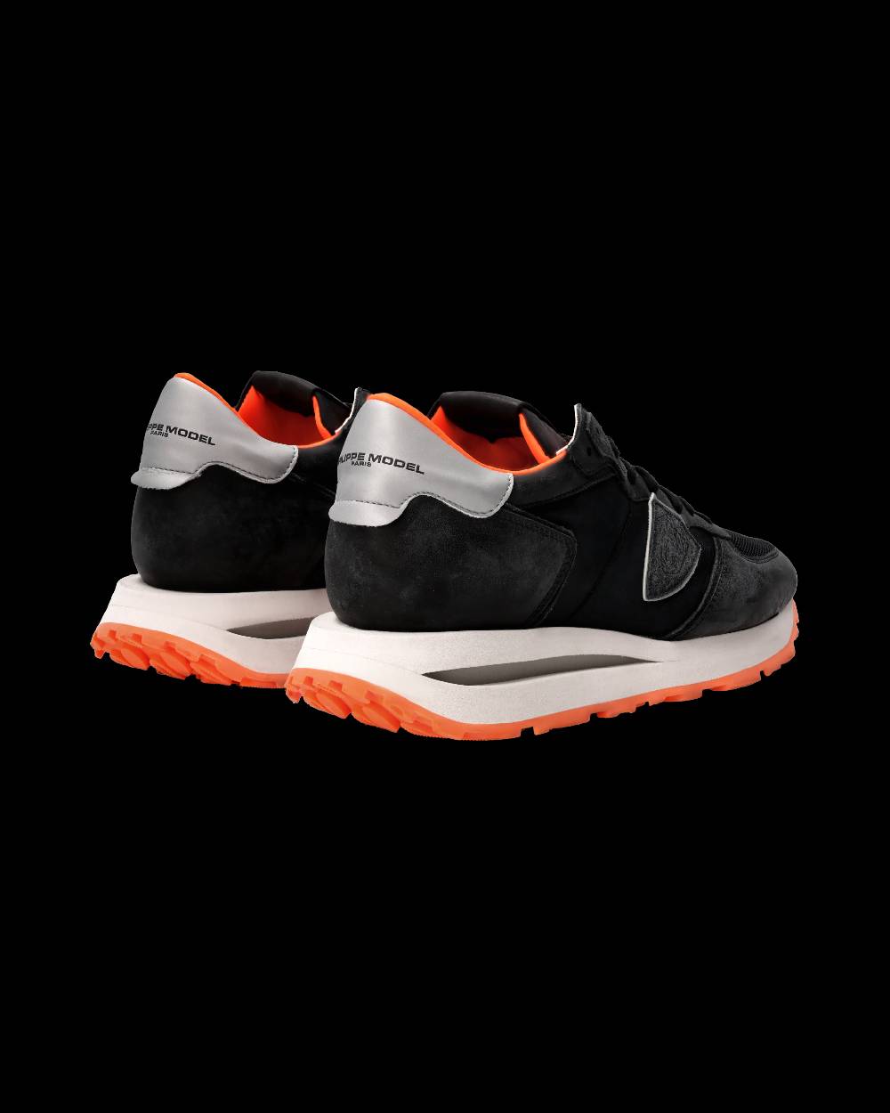 Philippe Model Sneaker Tropez Haute Uomo, Nero e Arancio Sottocosto