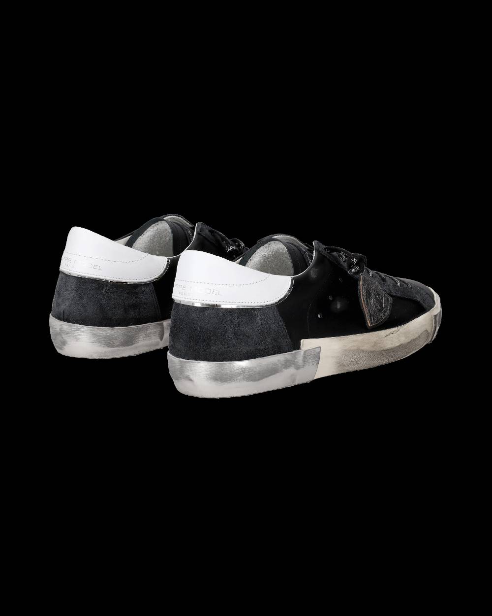 Philippe Model Sneaker bassa Prsx uomo - nero e argento In Saldo