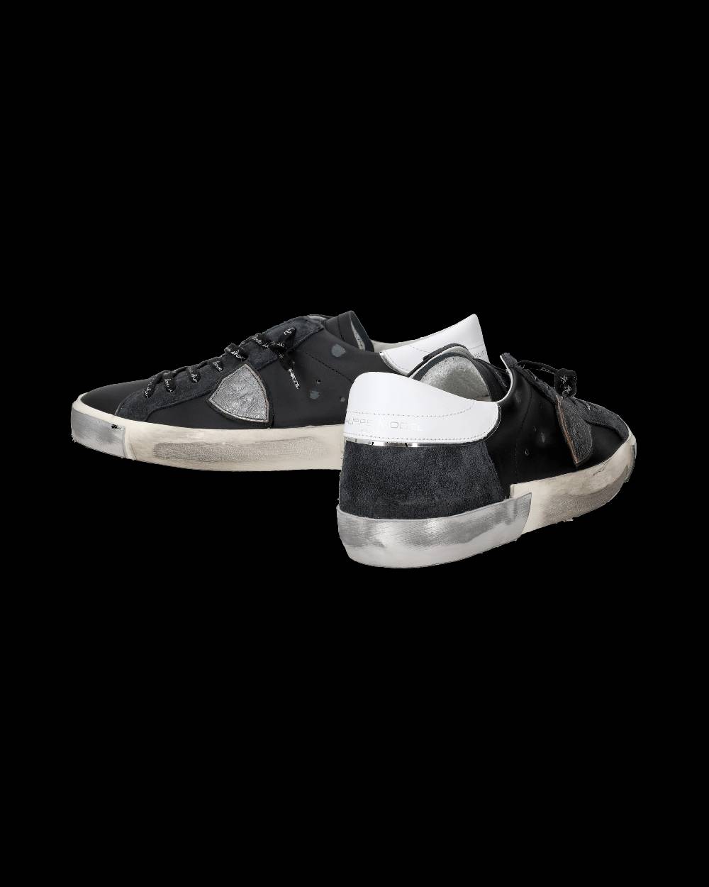 Philippe Model Sneaker bassa Prsx uomo - nero e argento In Saldo