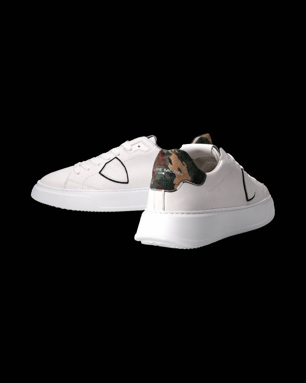 Philippe Model Sneaker Temple Uomo, Bianco e Nero Promozione