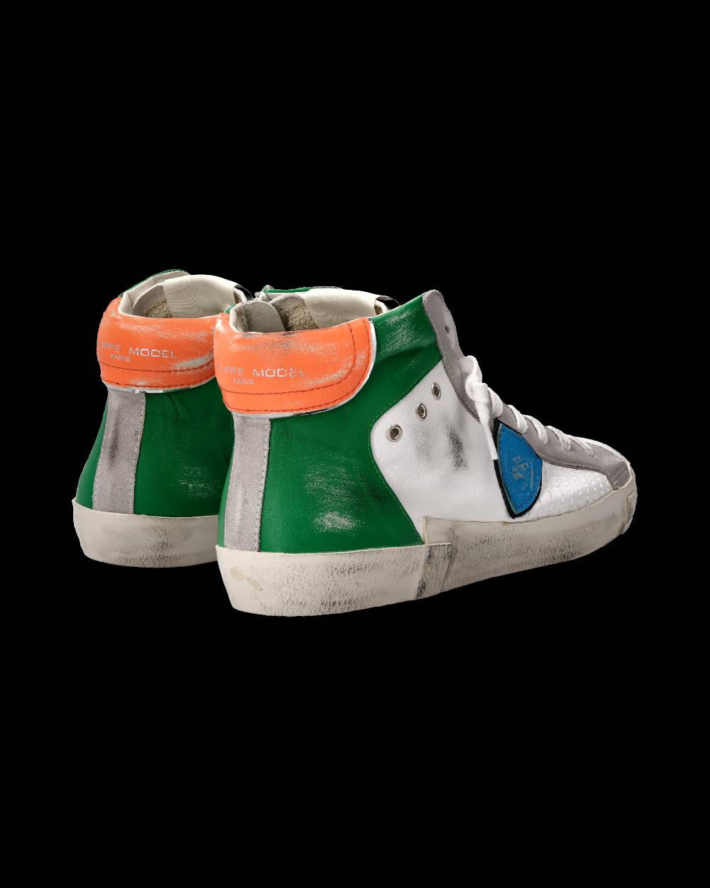 Philippe Model Sneaker Prsx Uomo, Bianco e Verde Fino Al -60%