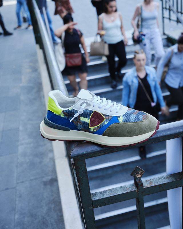Philippe Model Sneaker running basse Antibes uomo - camouflage, verde e giallo Hotsell