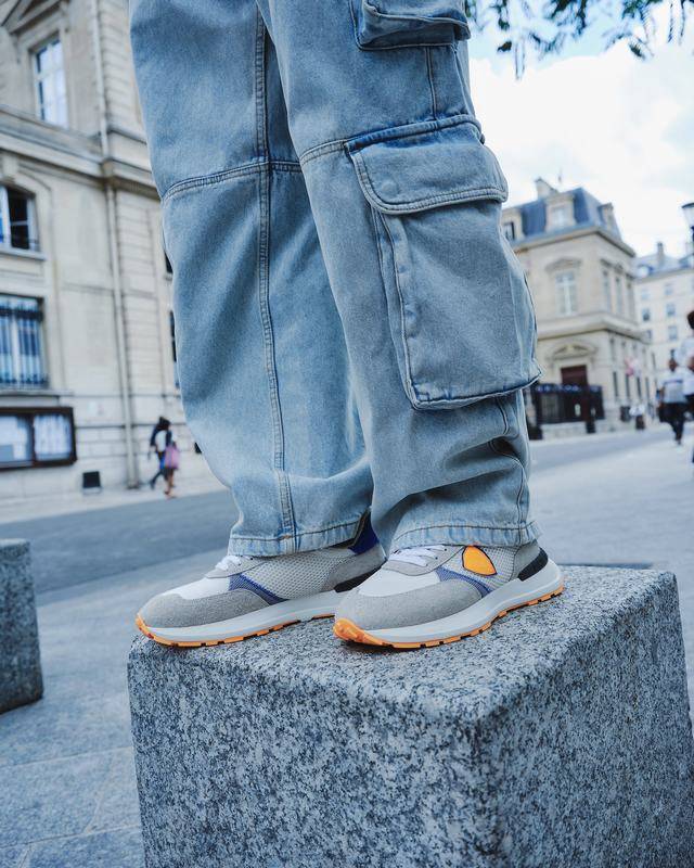 Philippe Model Sneaker running basse Antibes uomo - bianco e arancio Vendita Economica