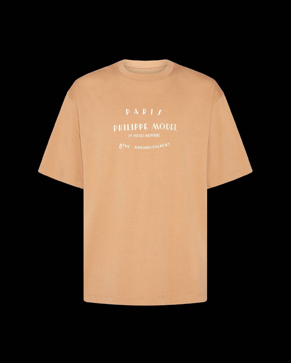 Philippe Model T-Shirt Maurice da Uomo Marrone in Jersey Nuova