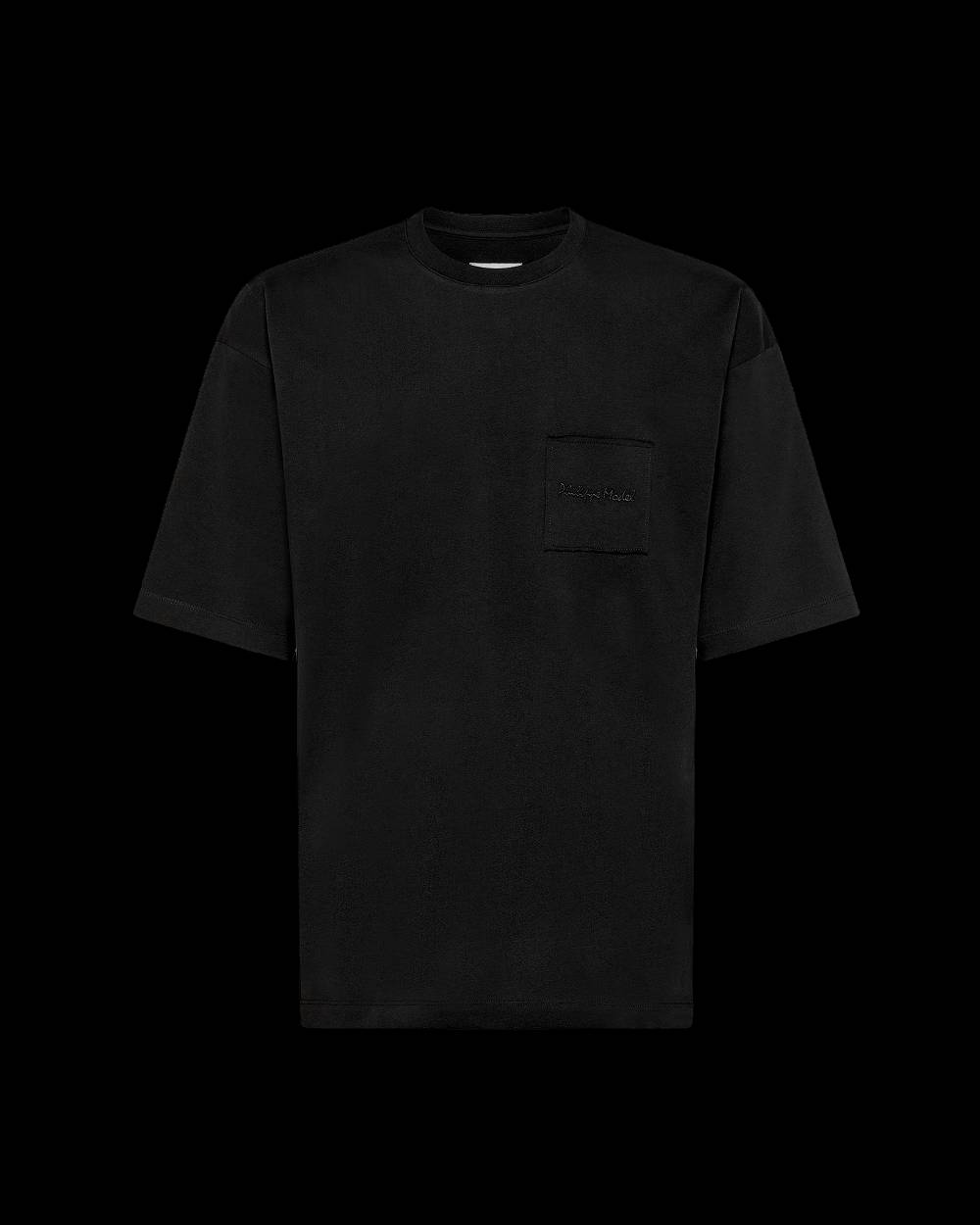 Philippe Model T-Shirt Maurice da Uomo Nera in Jersey Moda