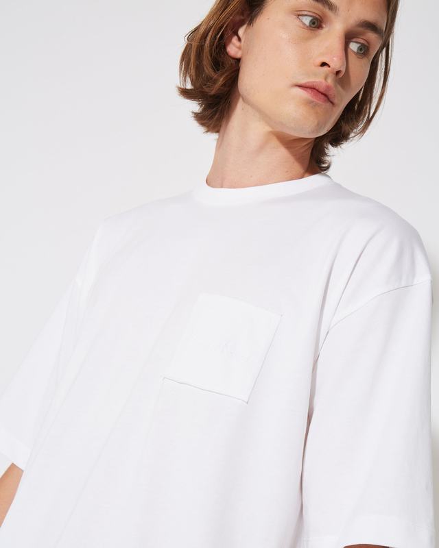 Philippe Model T-Shirt Maurice da Uomo Bianca in Jersey Offerte stagionali