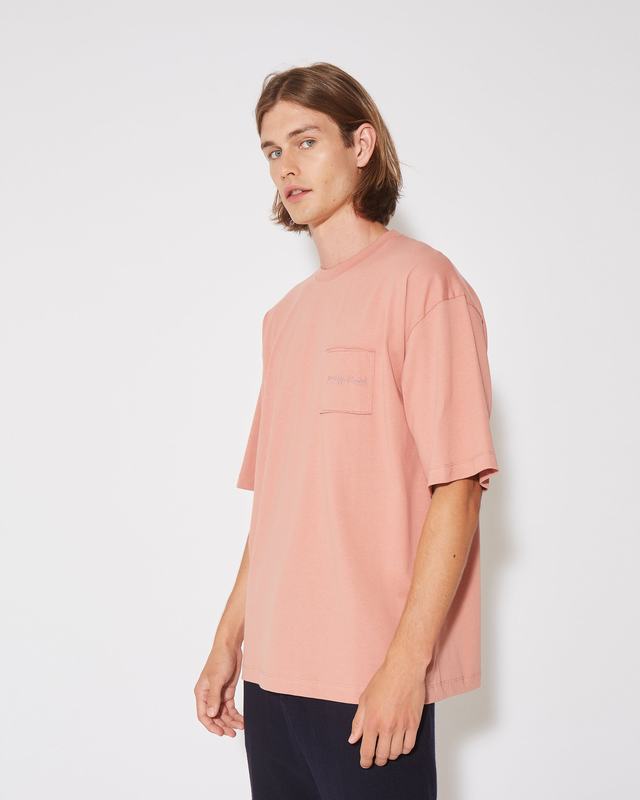 Philippe Model T-Shirt Maurice da Uomo Rosa in Jersey Italy