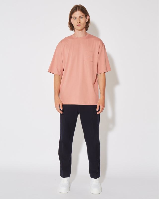 Philippe Model T-Shirt Maurice da Uomo Rosa in Jersey Italy