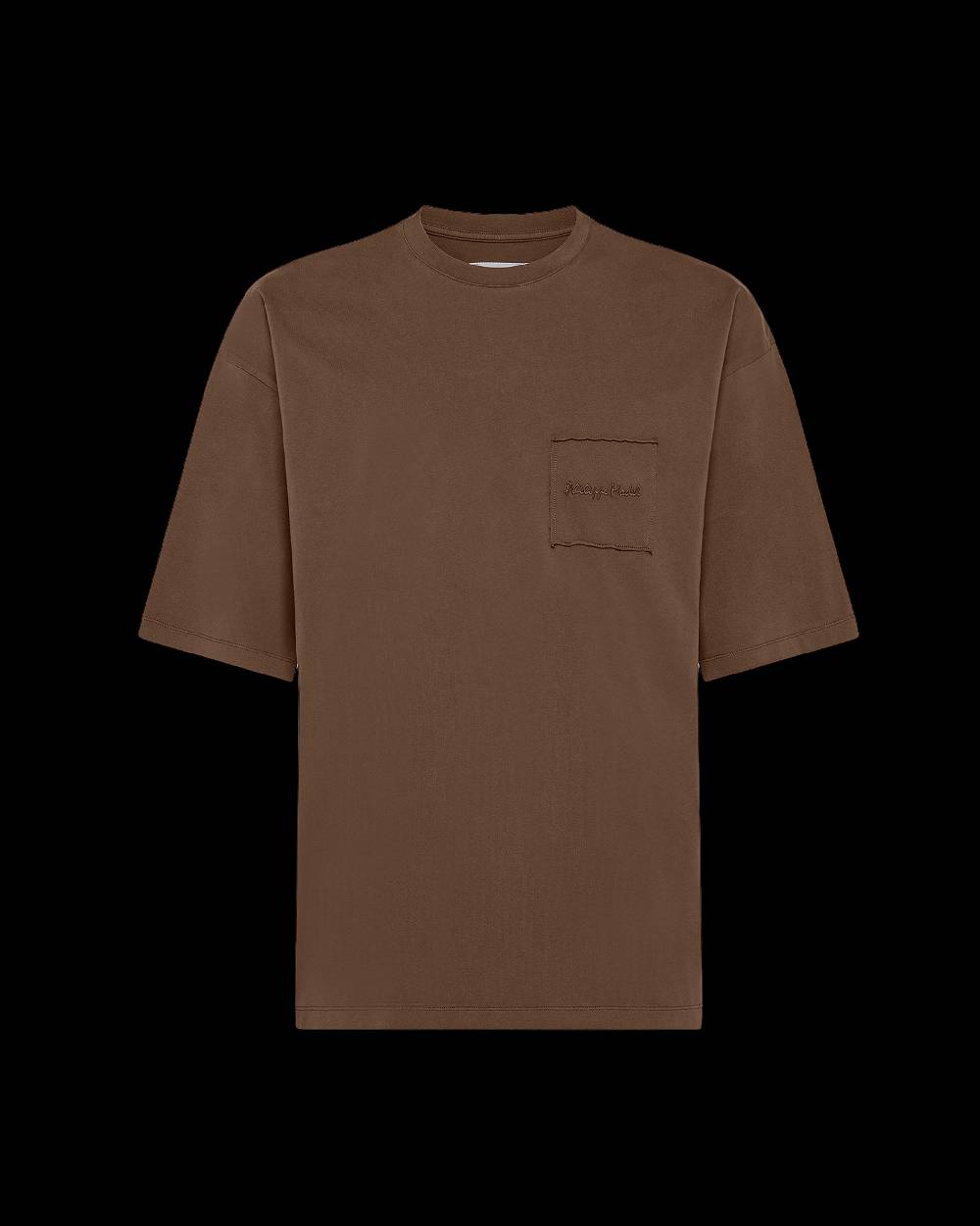 Philippe Model T-Shirt Maurice da Uomo Marrone Noce in Jersey Italia