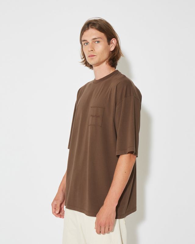 Philippe Model T-Shirt Maurice da Uomo Marrone Noce in Jersey Italia