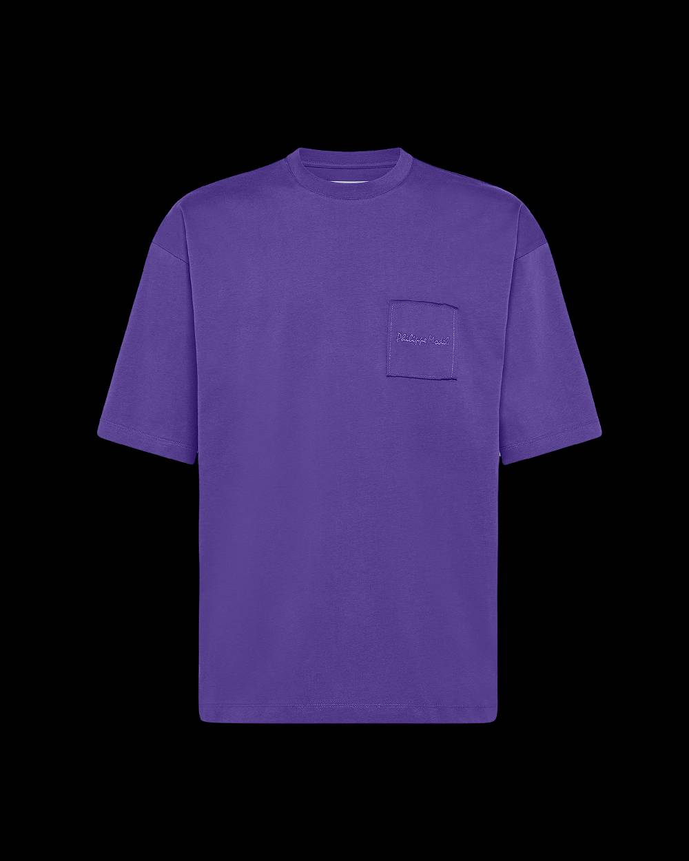 Philippe Model T-Shirt Maurice da Uomo Viola in Jersey Offerte giornaliere