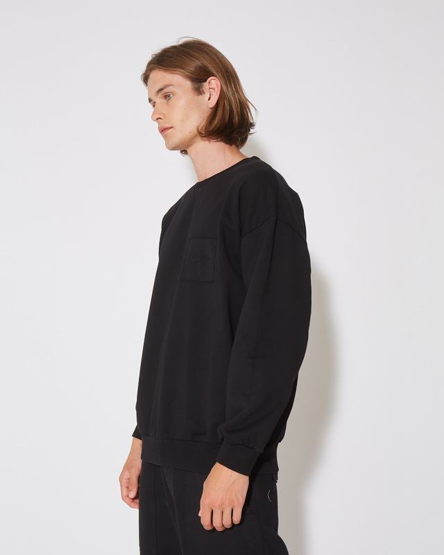 Philippe Model Felpa girocollo BASTIEN da Uomo Nera in Jersey Qualità