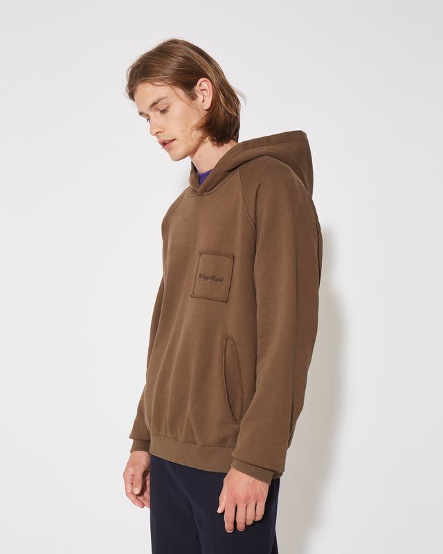 Philippe Model Felpa con cappuccio JEAN da Uomo Marrone in Jersey Negozi Online