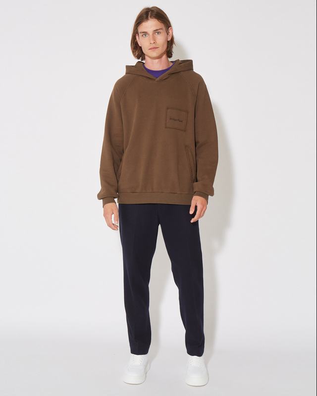 Philippe Model Felpa con cappuccio JEAN da Uomo Marrone in Jersey Negozi Online