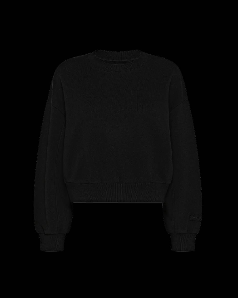 Philippe Model Felpa Cropped Beatrice da Donna Nera in Jersey Consegna Veloce
