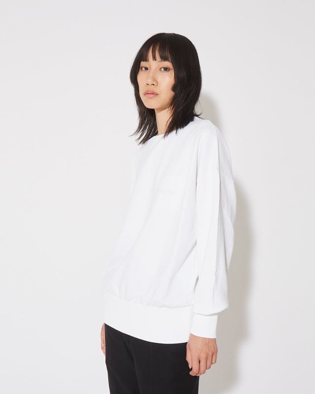 Philippe Model Felpa girocollo Brigitte da Donna Bianca in Jersey Sottocosto