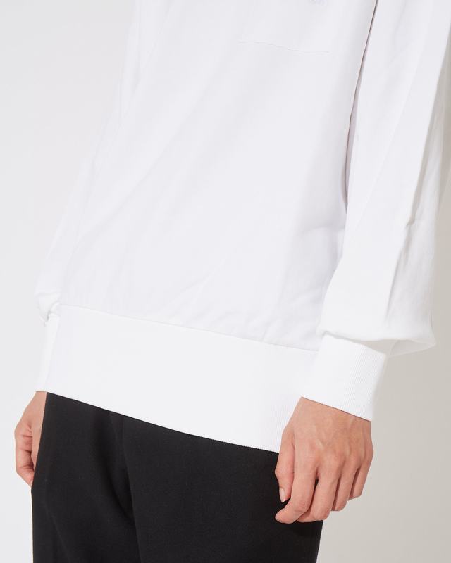 Philippe Model Felpa girocollo Brigitte da Donna Bianca in Jersey Sottocosto