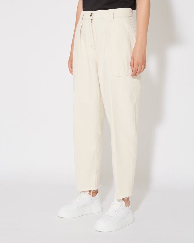 Philippe Model Pantaloni Coline da Donna Ecru in Bull Denim Novità