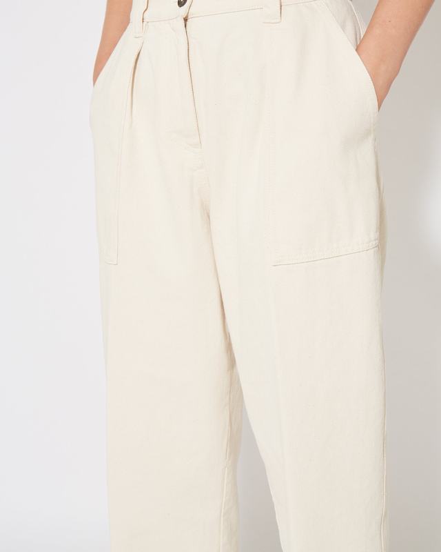 Philippe Model Pantaloni Coline da Donna Ecru in Bull Denim Novità