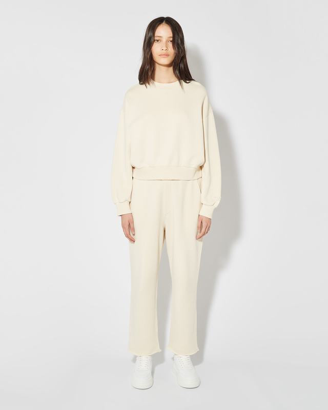 Philippe Model Pantaloni Claire da Donna Beige ecru in Jersey Presa
