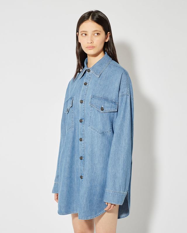 Philippe Model Camicia in Jeans Diane da Donna Azzurra in Denim Sconto