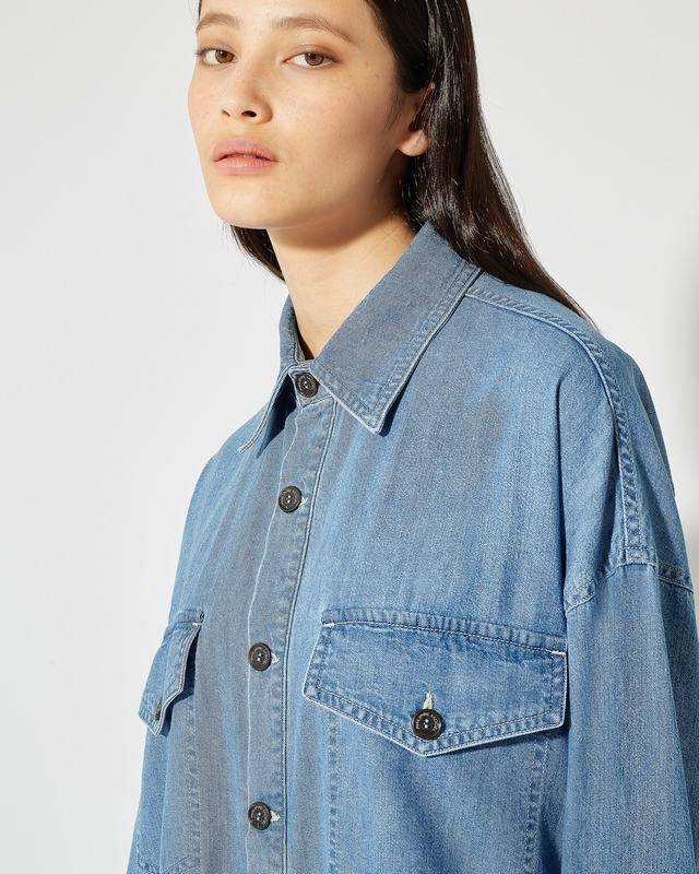 Philippe Model Camicia in Jeans Diane da Donna Azzurra in Denim Sconto