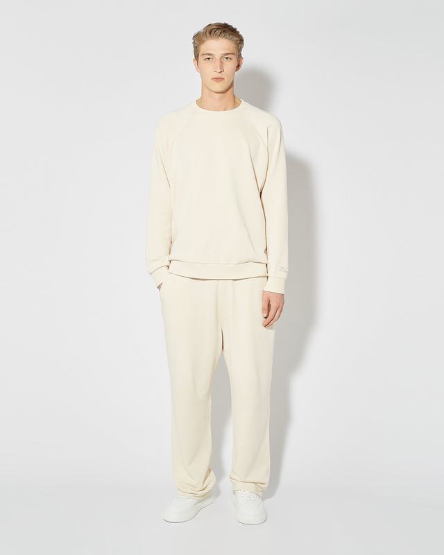 Philippe Model Pantaloni Christophe da Uomo Beige ecru in Jersey Saldi Di Fabbrica