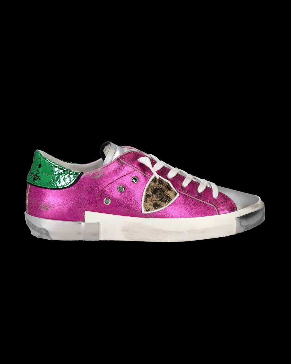 Philippe Model Sneakers Prsx da Donna Fucsia in Pelle Metal Moda
