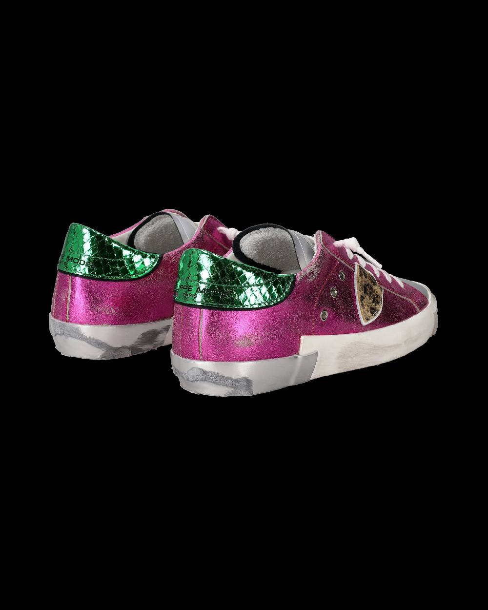 Philippe Model Sneakers Prsx da Donna Fucsia in Pelle Metal Moda