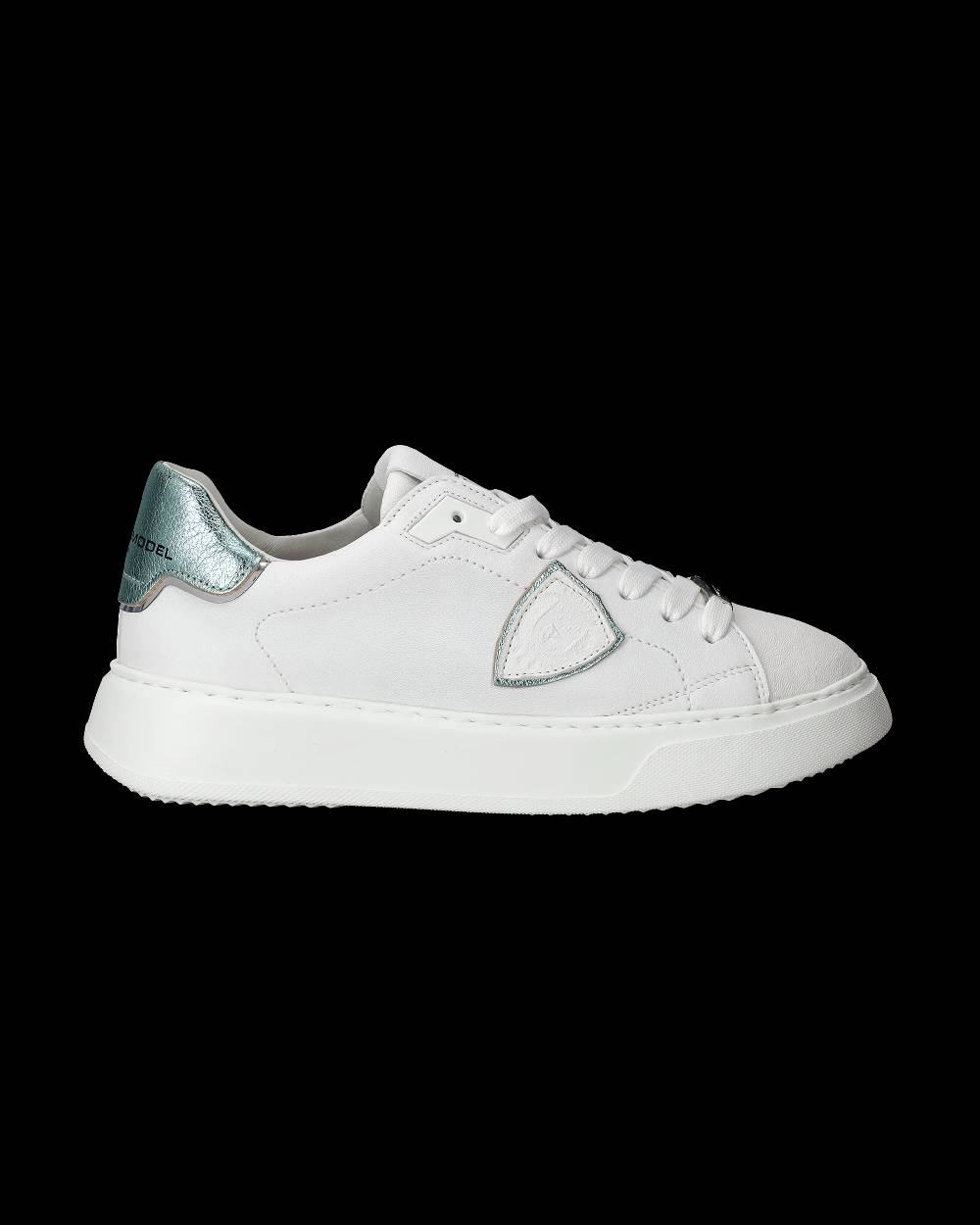 Philippe Model Sneakers Temple da Donna Bianche e Blu in Pelle Morbida Promozione