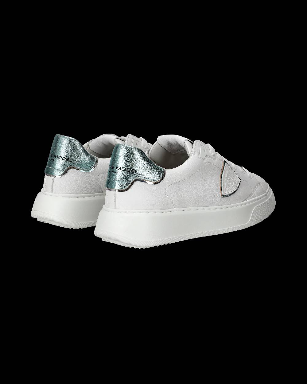 Philippe Model Sneakers Temple da Donna Bianche e Blu in Pelle Morbida Promozione