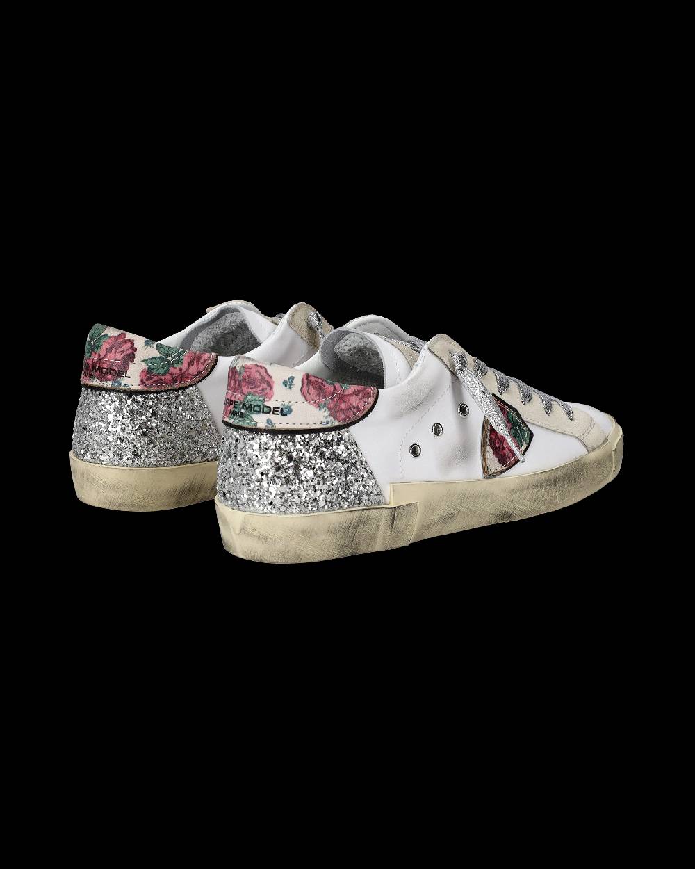 Philippe Model Sneakers Prsx da Donna Bianche e Argento in Pelle Pezzi Unici