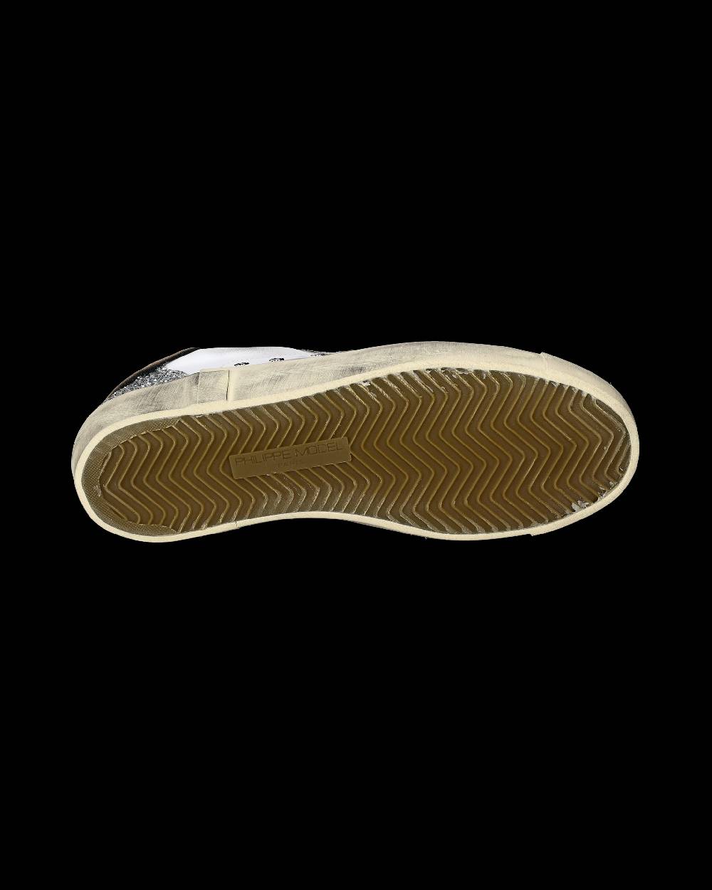 Philippe Model Sneakers Prsx da Donna Bianche e Argento in Pelle Pezzi Unici