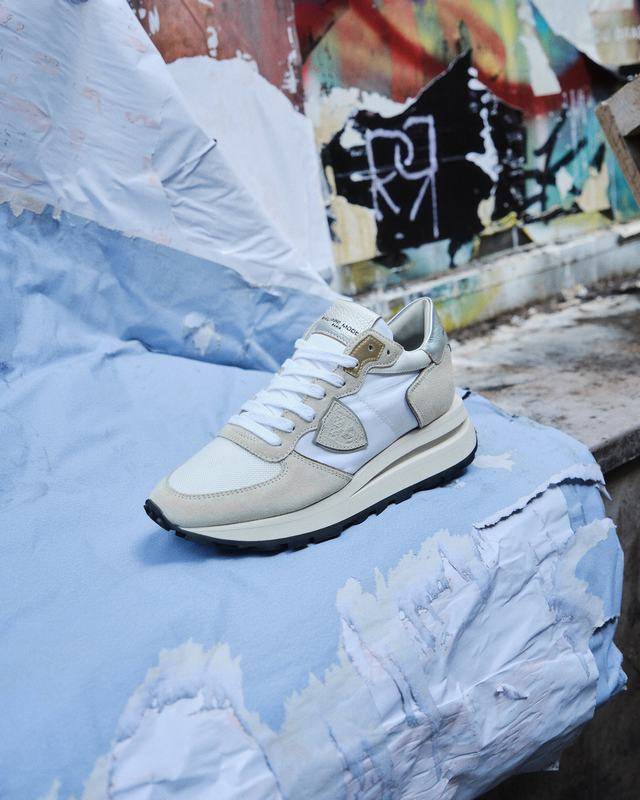 Philippe Model Sneaker basse Tropez Haute donna - bianco e argento Qualità Garantita