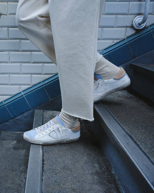 Philippe Model Sneaker basse Paris donna - bianco e azzurro Negozi Online