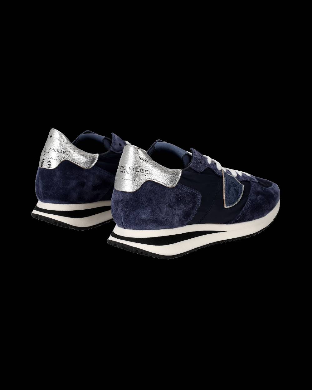 Philippe Model Snaker bassa Trpx donna - blu e argento Sconto