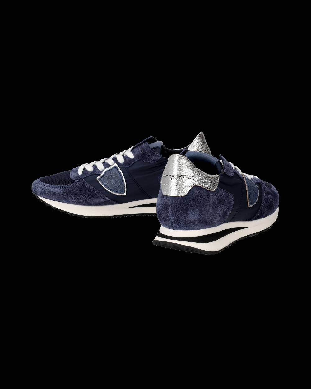 Philippe Model Snaker bassa Trpx donna - blu e argento Sconto
