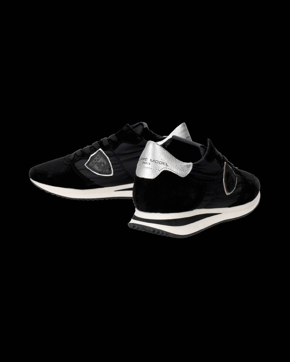 Philippe Model Snaker bassa Trpx donna - nero e argento Presa