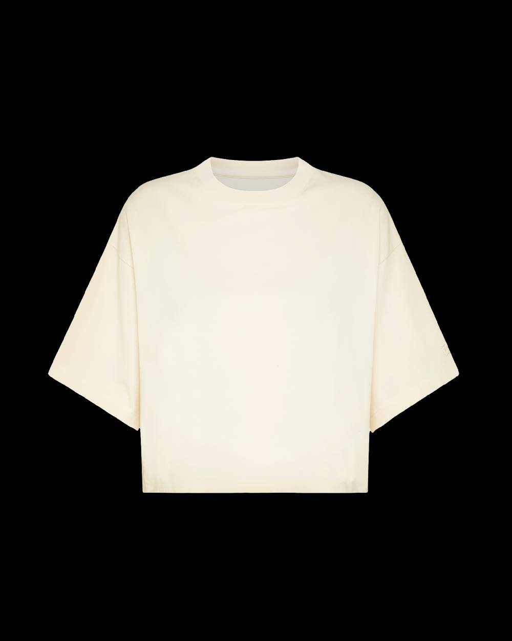 Philippe Model T-Shirt Cropped Marion da Donna Beige ecru in Jersey Spedizione Gratuita