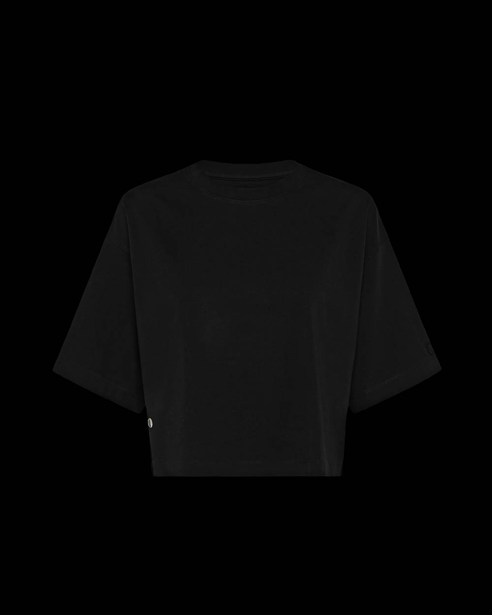 Philippe Model T-Shirt Cropped Marion da Donna Nera in Jersey Pezzi Unici
